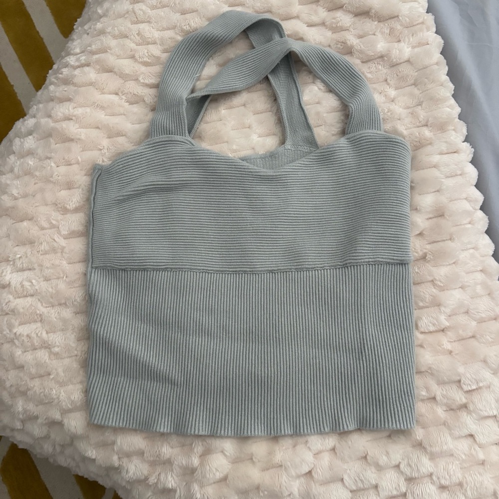 Abercrombie Gray Ribbed Top - Picture 2 of 4